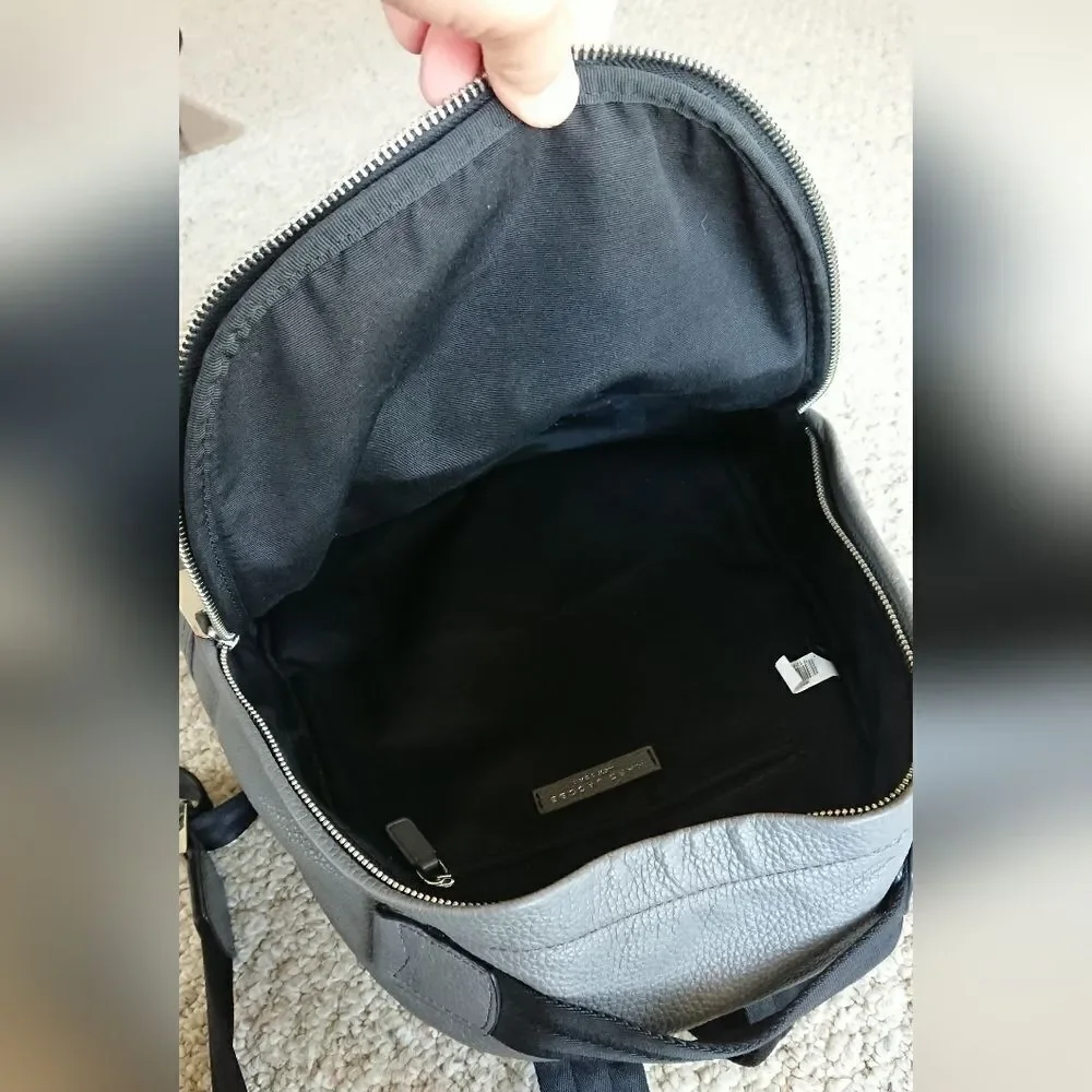 Marc Jacobs Gray Leather medium Varsity Backpack